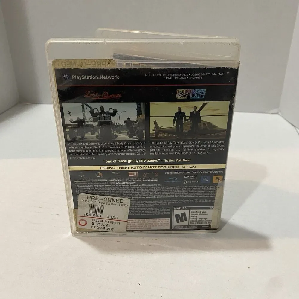 Grand Theft Auto: Episodes From Liberty City (Sony PlayStation 3, 2010)